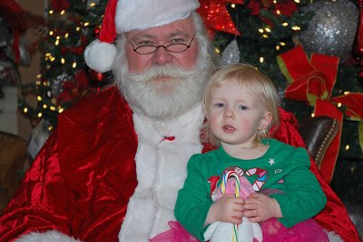 Addie with Santa
