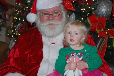 Addie with Santa