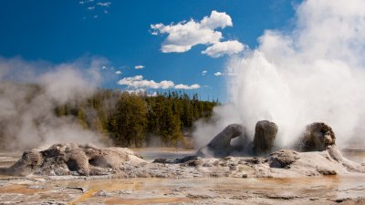 Another View of Rock Grotto Geyser
