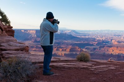 Charlie Photographing at Dead Horse Point