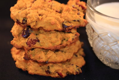 Pumpkin Cranberry Oatmeal Cookies