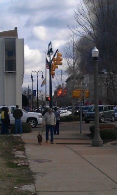 Fire of old First Baptist Church downtown Jackson, Tn. Feb.24, 2012