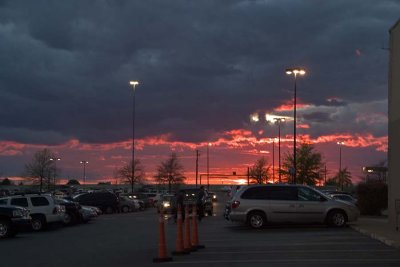 sunset at Walmart