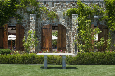 Outside looking in at the Jacuzzi Winery - Sonoma CA