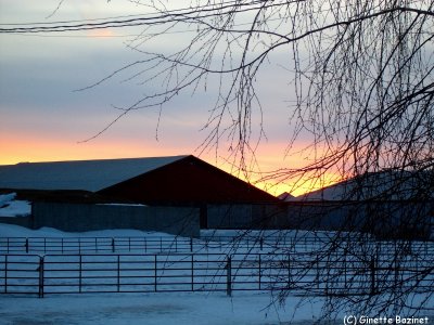 7:01 (heure avance) Vite, il faut se lever pour ne rien manquer de tes belles couleurs.