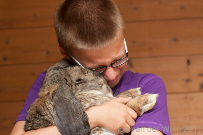 Timo holding Floyd for the last time