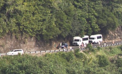 Close-up of road below
