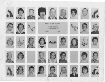 Range Line Kindergarten with Miss Greco 1965-66