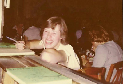 Eileen Fink at yearbook signing (Bill Cullinan)