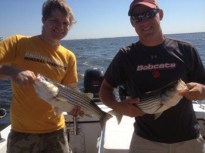 08-JUN-2012 Trolled up a nice pair of stripers