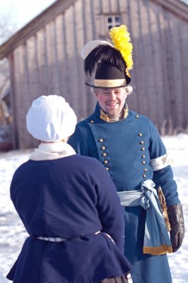 Officer och allmogekvinna