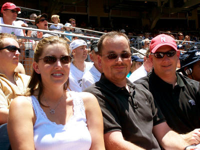Jessica, Brett and Russ getting baked
