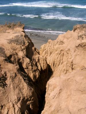 Del Mar Beach from cliff top