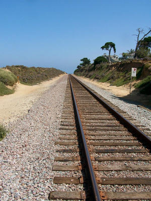 Railroad Tracks at Del Mar Beach