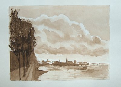 Village at the lake