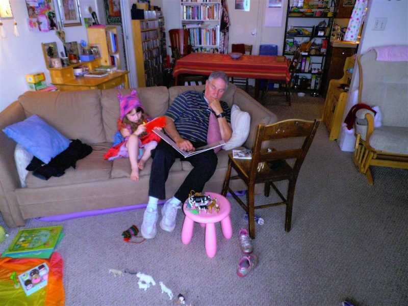 Bob Reading to Zoe about Root Children