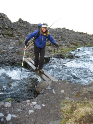 Icy bridge on way to ski peak