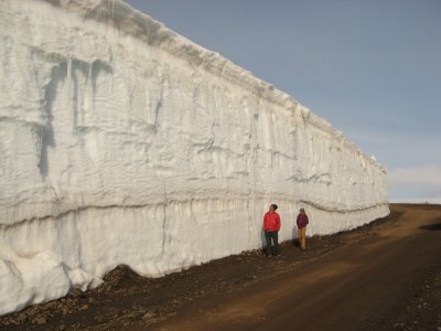 Deep snow still in April in fjordlands