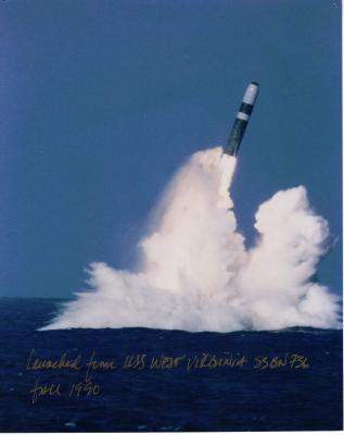 USS WV SSBN 736 Launch Fall 1990