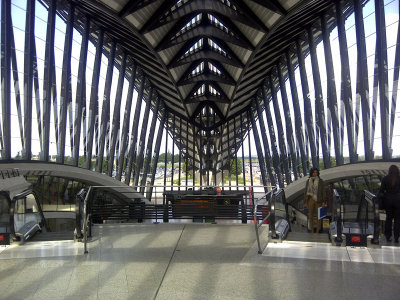 Inside the train station