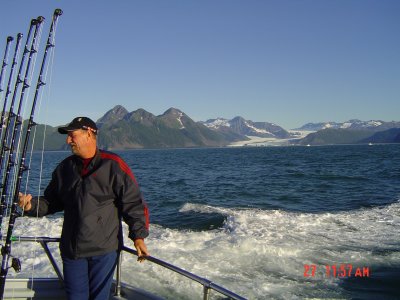 Larry Keller on the way to the fishing site