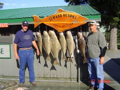 Larry Keller and Jim Owens.... First Day fishing... Halibut