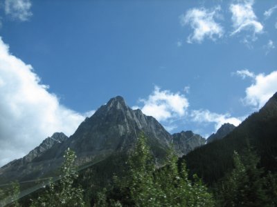 Rugged peak near Banff, AB