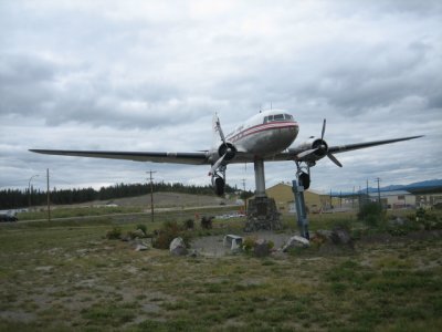 Whitehorse DC-3 weather vane at airport