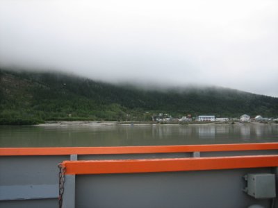 Dawson City from the ferry on the Yukon