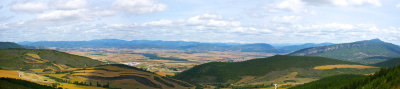 Spain looking back to the Rioja Valley and the Pyrenees