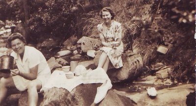 Grace Mitchell - Sidney's daughter, and Jean Halsall/Mitchell, Jim's wife