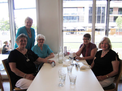 Pat, leonie, Marj, Joy and Barb at Sailor's Rest, Geelong