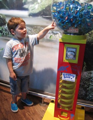 Hudson also admires the goodies