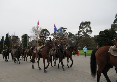 On parade