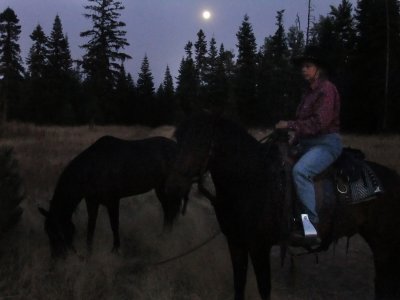 Moonlight ride in Teanaway