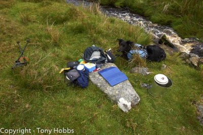 My kit and cooking my later lunch or early dinner.