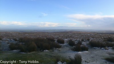 Hangingstone Hill.  Snow and hail.