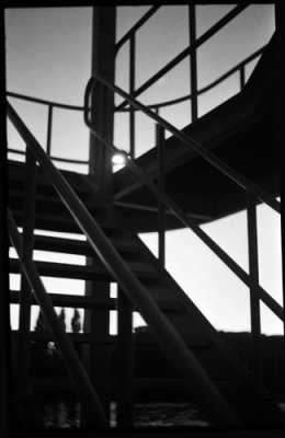 staircase by the river