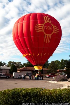 Landing and putting a balloon away