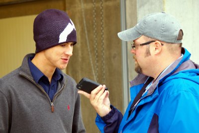  John Edwards with  GRAND-AM Unleashed co-host Tommy Brolsma