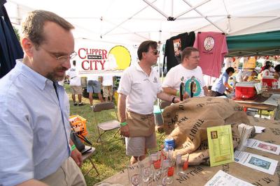 Thomas Cizauskas (left) and his crew from Clipper City Brewing in Baltimore