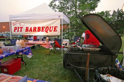 One of the many food vendors