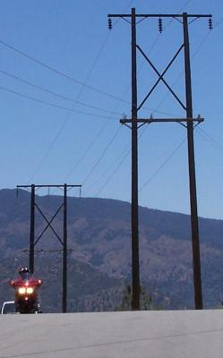 Lou, Kelly  and power poles