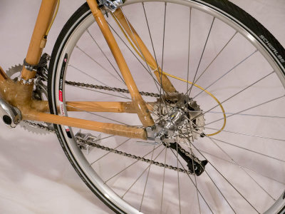 Rear Bamboo Joints.  Dropouts are from Bamboo Bike Studio, Polished by Us