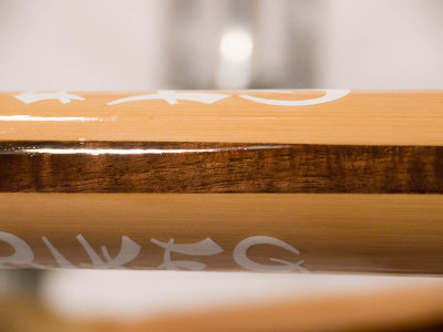 A Really Close-Up of the Walnut Pinstripe, Showing the Grain
