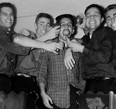 Jim, Ron, Jerry, Dave, and Paul...acting stupid at my house.....