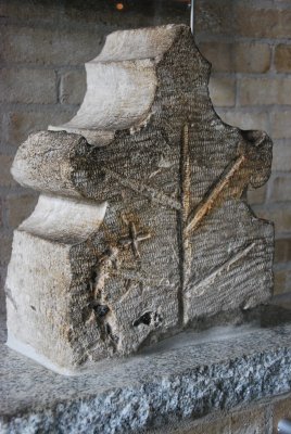 14th century stone, St. Benoit Du Lac Abbey, QC