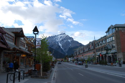 Banff Avenue towards Cascade Mt.