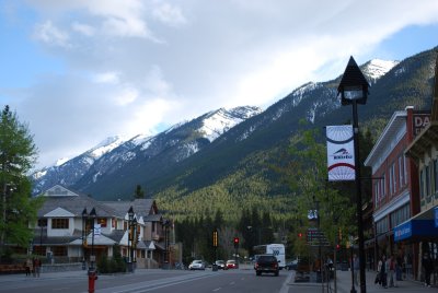 Banff Avenue towards Sulphur Mt.