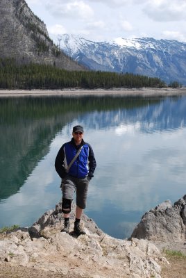 Brian (sans ACL in knee...) on Minnewanka trail